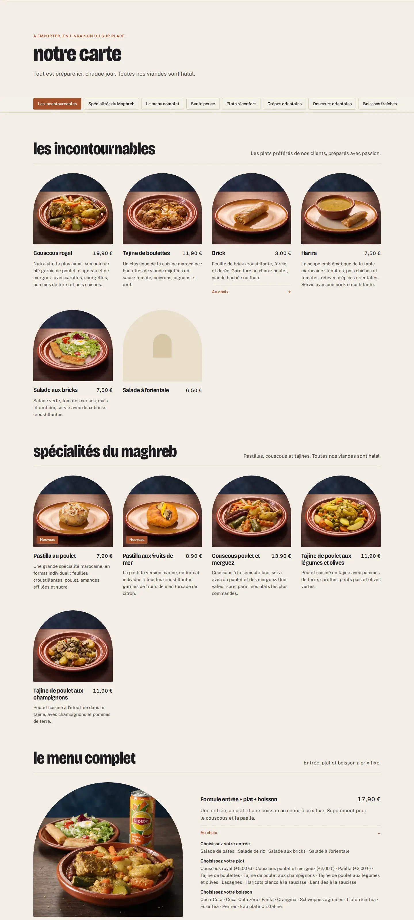 Capture de section « La carte » du site L'Euro Orientale, sur ordinateur