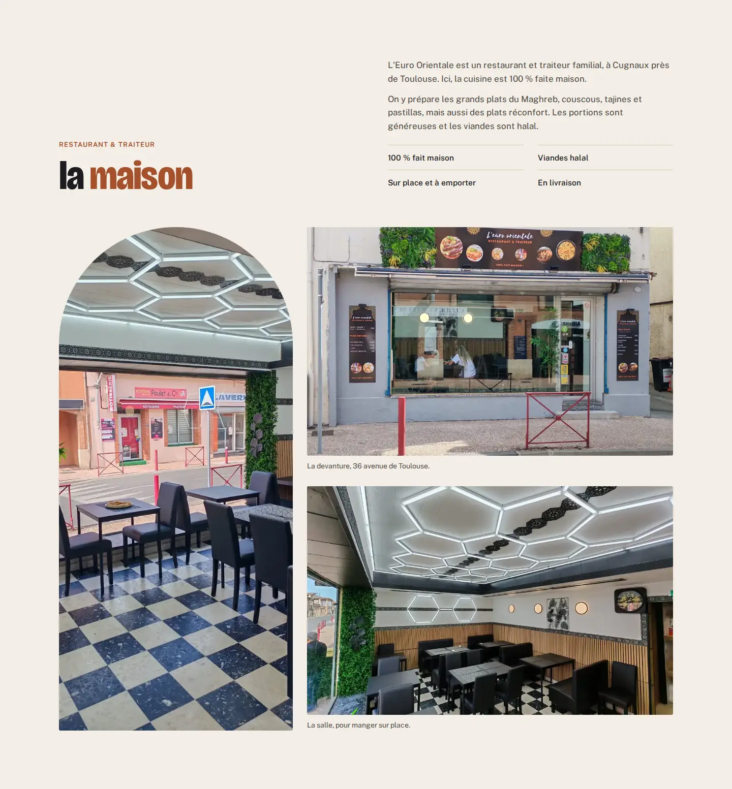 Capture de section « La maison » du site L'Euro Orientale, sur ordinateur